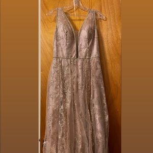 Rose gold maxi dress